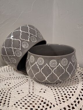 Set of 2 Bowls Moroccan Design by Baum Bros 5.5” wide